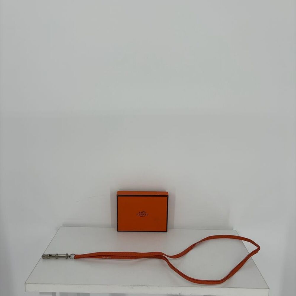 Hermes Stainless Steel Orange Leather